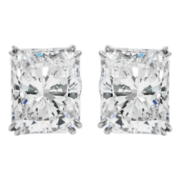 5.39Ct+ EMERALD Bridge Open Gallery Double Prongs Setting Emerald Cut VVS1 - Picture 3 of 10